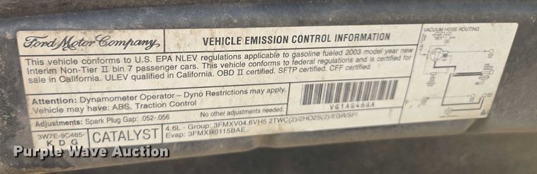 image for item EM7457 2003 Ford Crown Victoria Police Interceptor 