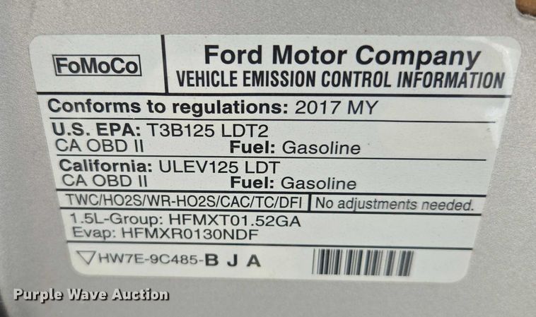 image for item EM7460 2017 Ford Escape SUV
