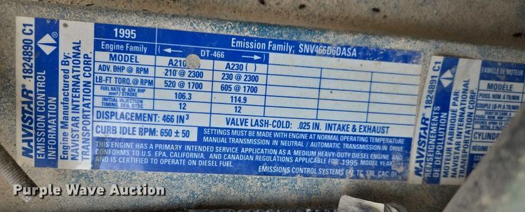 image for item EM7471 1996 International 4700 dump truck