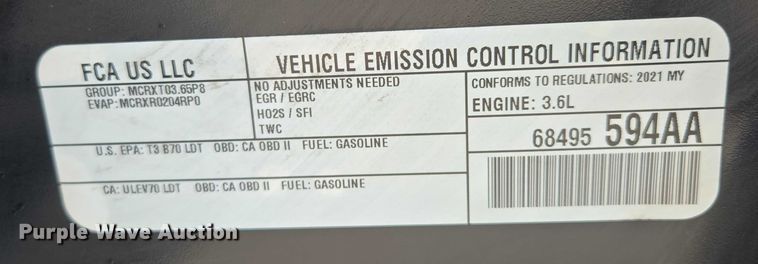 image for item EM7473 2021 Dodge Durango SSV SUV