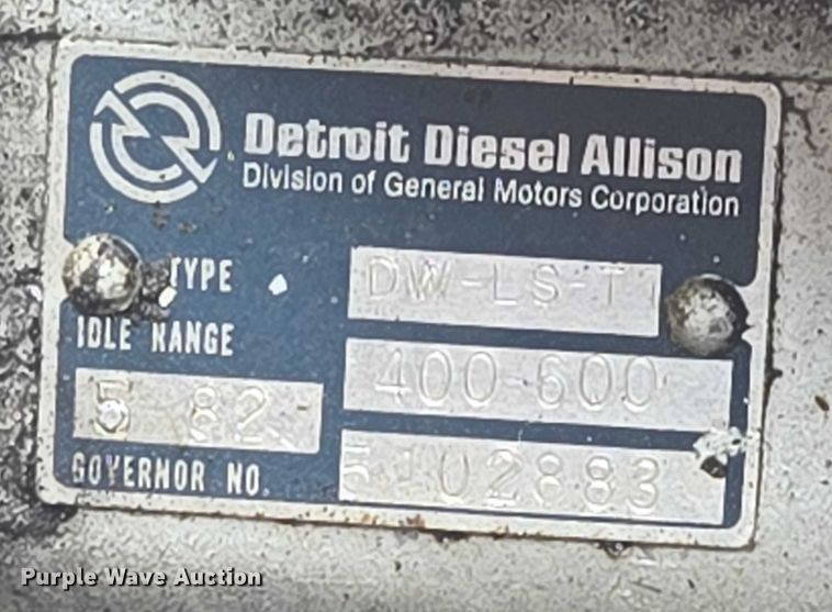 image for item EN3791 1982 GMC Brigadier pumper fire truck