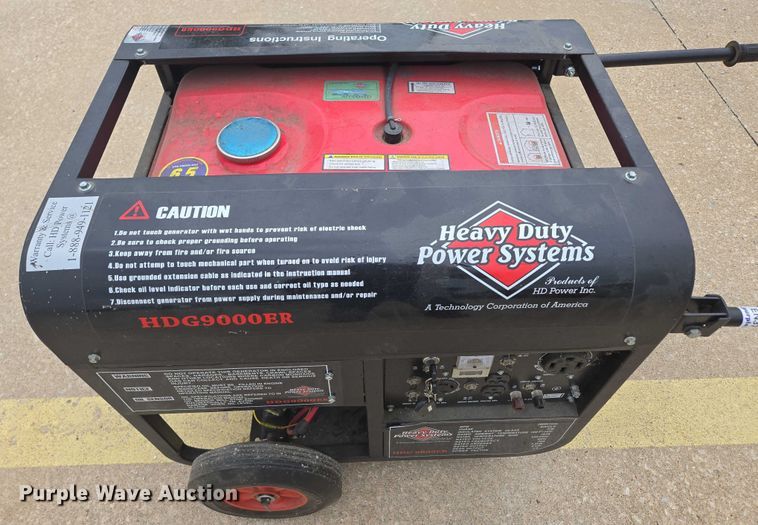 image for item EN3792 Heavy Duty Power Systems HDG9000ER generator