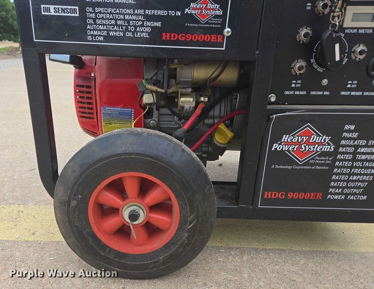 image for item EN3792 Heavy Duty Power Systems HDG9000ER generator