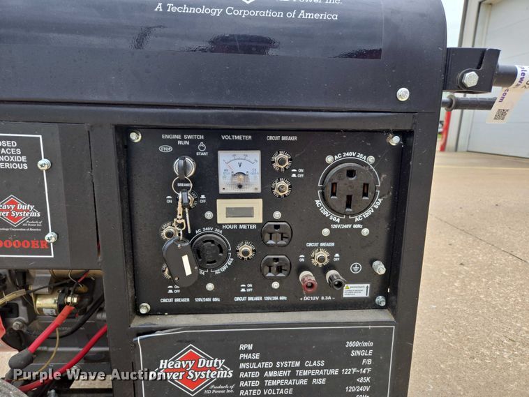 image for item EN3792 Heavy Duty Power Systems HDG9000ER generator