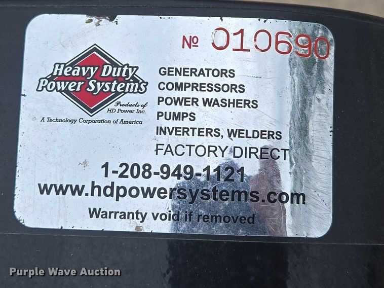 image for item EN3792 Heavy Duty Power Systems HDG9000ER generator