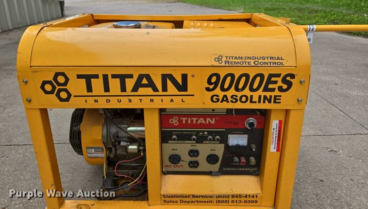 image for item EN3794 Titan Industrial 9000ES generator