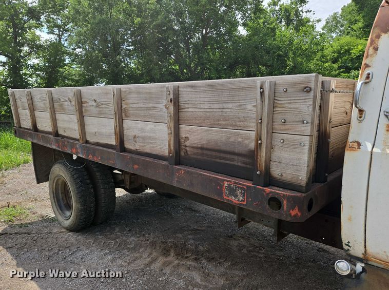 image for item EN8053 1973 Chevrolet C60 dump flatbed truck