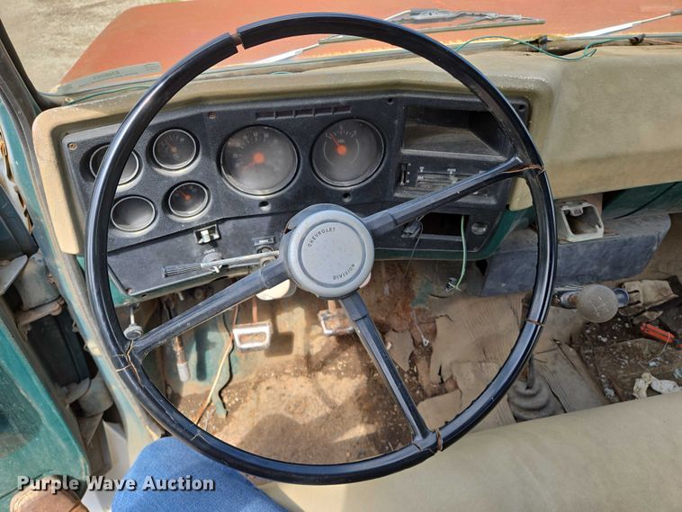 image for item EN8053 1973 Chevrolet C60 dump flatbed truck