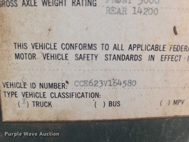 image for item EN8053 1973 Chevrolet C60 dump flatbed truck