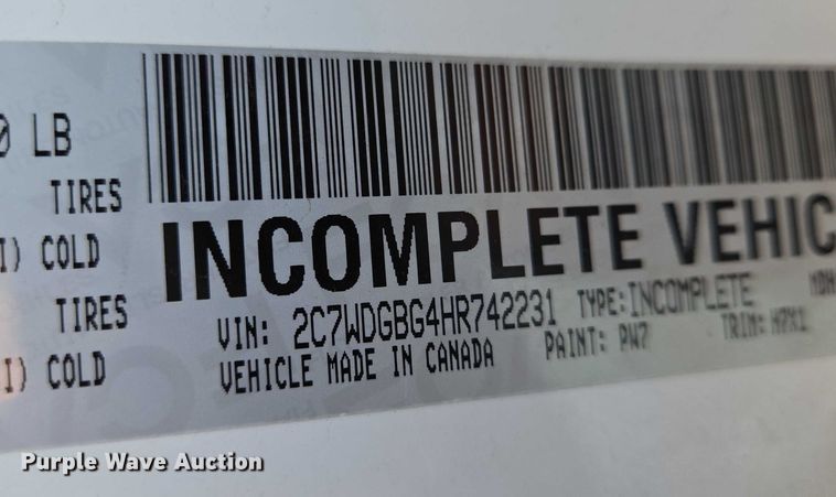 image for item EN8059 2017 Dodge Grand Caravan handicap accessible van