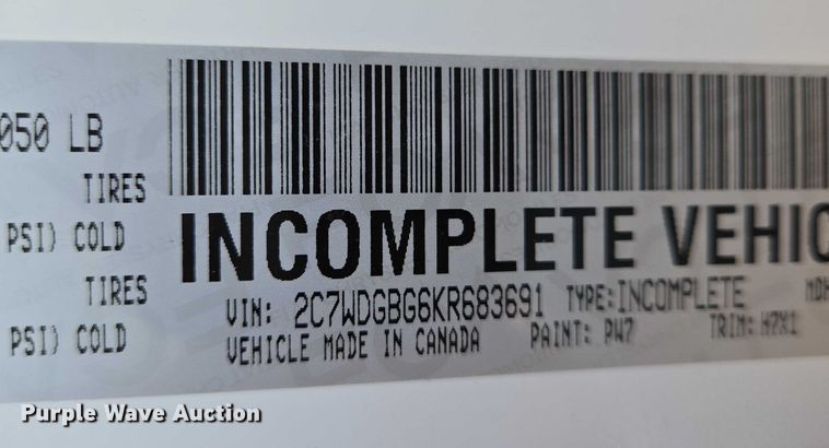 image for item EN8069 2019 Dodge Grand Caravan  handicap accessible van