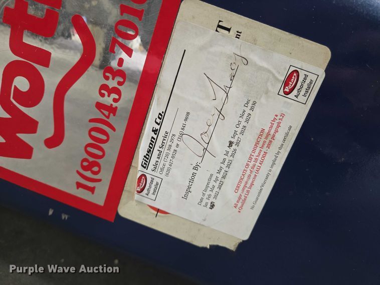 image for item EN8073 Worth 9000CF two post automotive lift