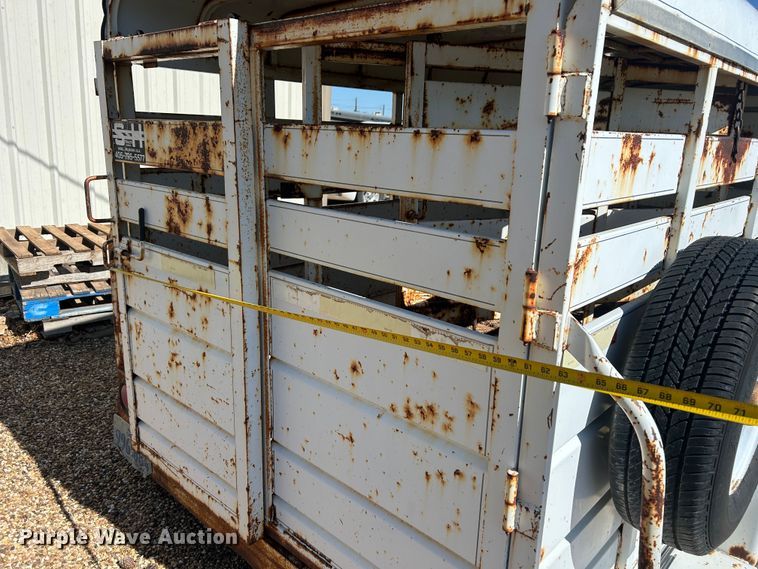 image for item EX9272 1994 S and H Stockman livestock trailer