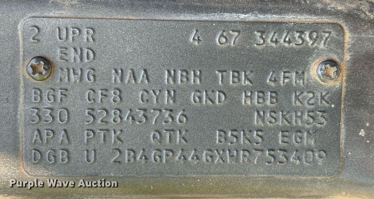 image for item EX9807 1998 Dodge Grand Caravan van