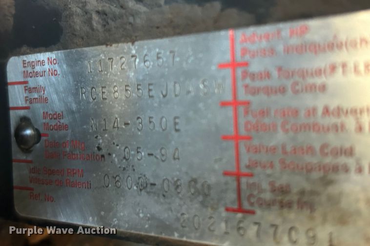 image for item EX9811 1995 International 9400 dump truck