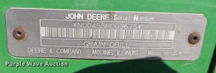 image for item DT6954 John Deere 455 grain drill