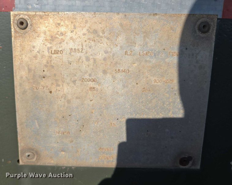 image for item DT6964 1980 Vulcan Mfg Trailers LB20 drop deck trailer