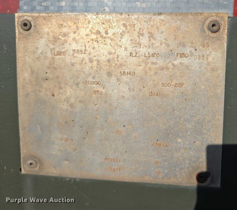 image for item DT6964 1980 Vulcan Mfg Trailers LB20 drop deck trailer