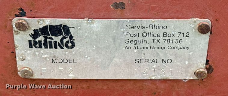 image for item DU7820 Rhino FM72 finish mower