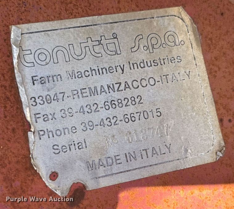 image for item DU9793 Tonutti Rake Trolley hay rake