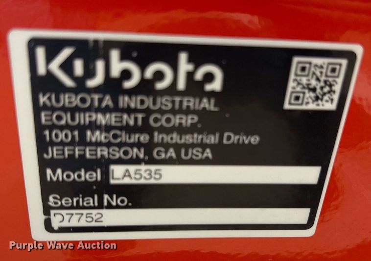 image for item DY0633 Kubota LA535 loader