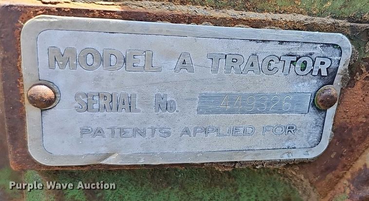 image for item EF3551 1937 John Deere A tractor