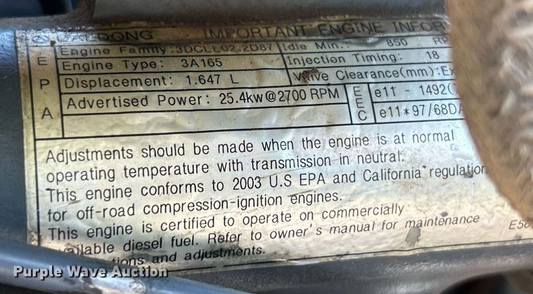 image for item EK8184 Kioti DK35 MFWD tractor