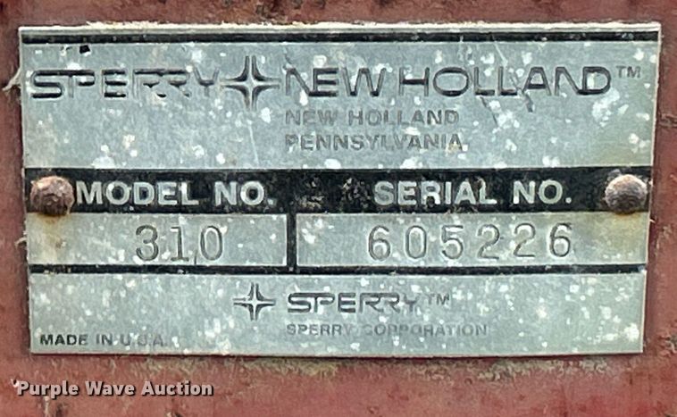 image for item EK8186 Sperry New Holland 310 small square baler