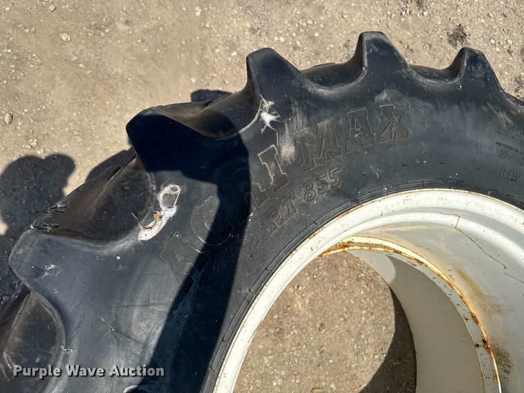 image for item EM2039 (2) 460/85R34 BKT Agrimax tractor tire and wheels