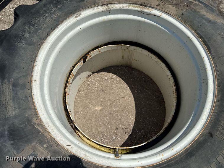 image for item EM2039 (2) 460/85R34 BKT Agrimax tractor tire and wheels