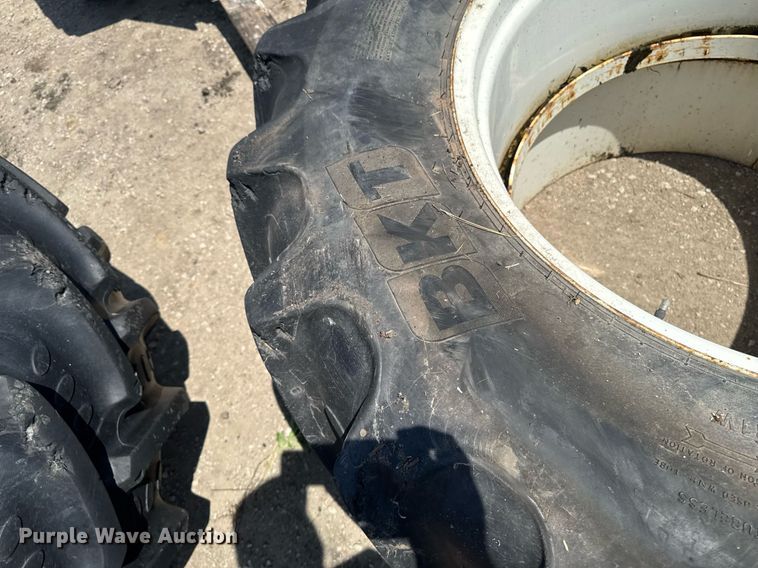 image for item EM2039 (2) 460/85R34 BKT Agrimax tractor tire and wheels