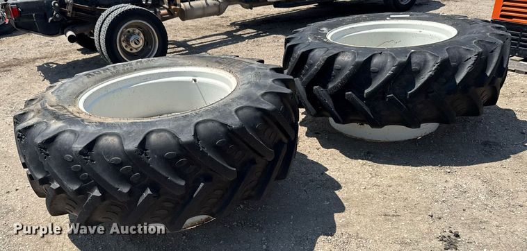 image for item EM2039 (2) 460/85R34 BKT Agrimax tractor tire and wheels