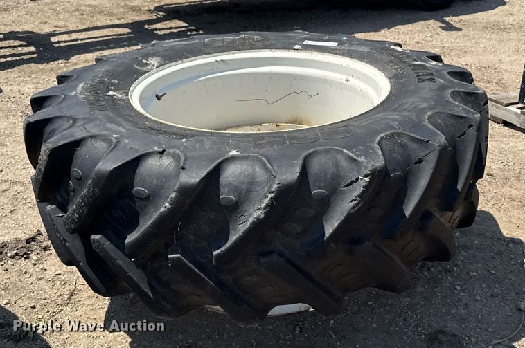 image for item EM2039 (2) 460/85R34 BKT Agrimax tractor tire and wheels