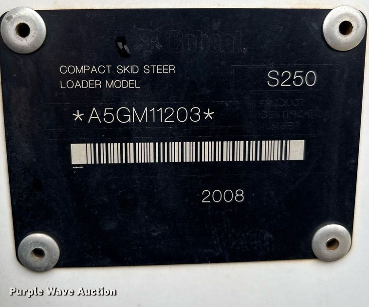 image for item EM2646 2008 Bobcat S250 skid steer loader