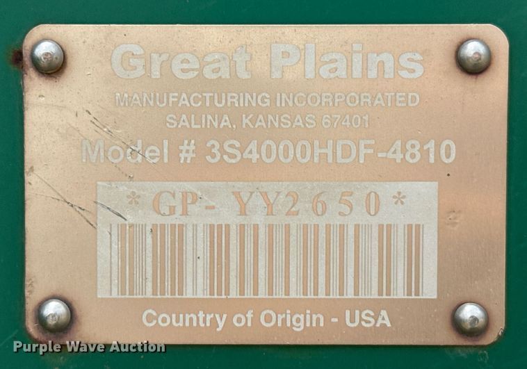 image for item EQ4940 2013 Great Plains 3S-4000 HDF grain drill