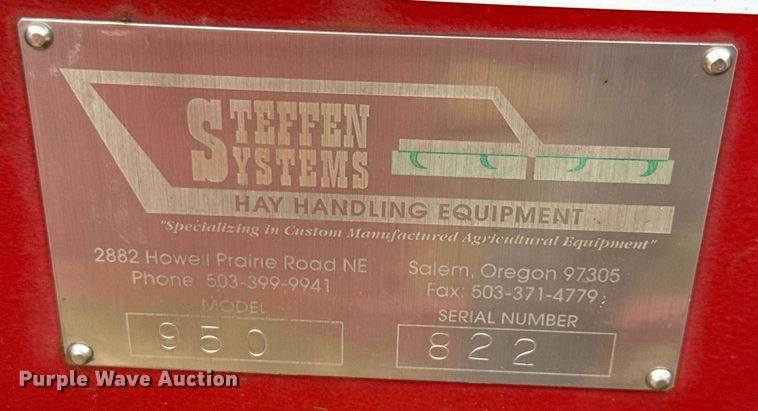 image for item ND9994 Steffen Systems 950 bale accumulator