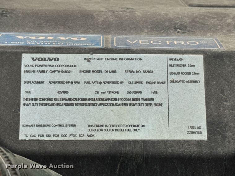 image for item DI9045 2017 Volvo VNM semi truck