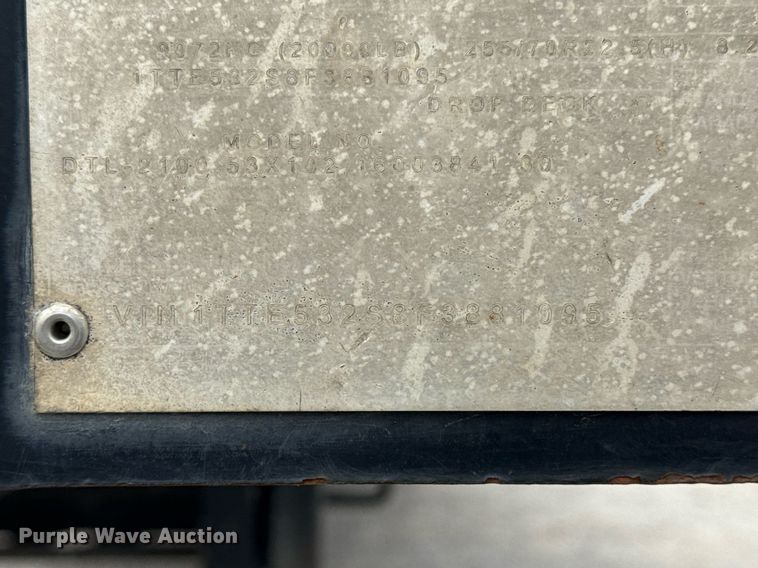 image for item DM5746 2015 Transcraft drop deck equipment trailer