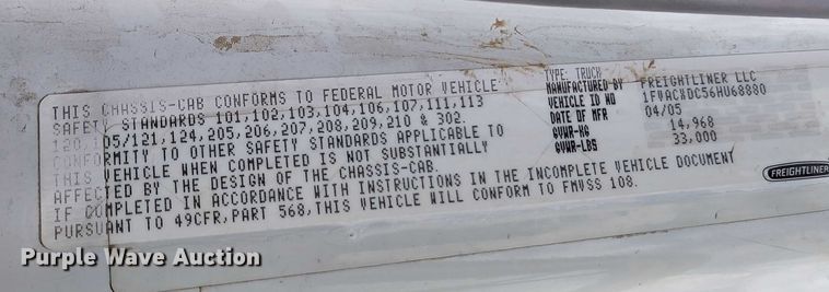 image for item DP4990 2006 Freightliner Business Class M2 dump flatbed truck