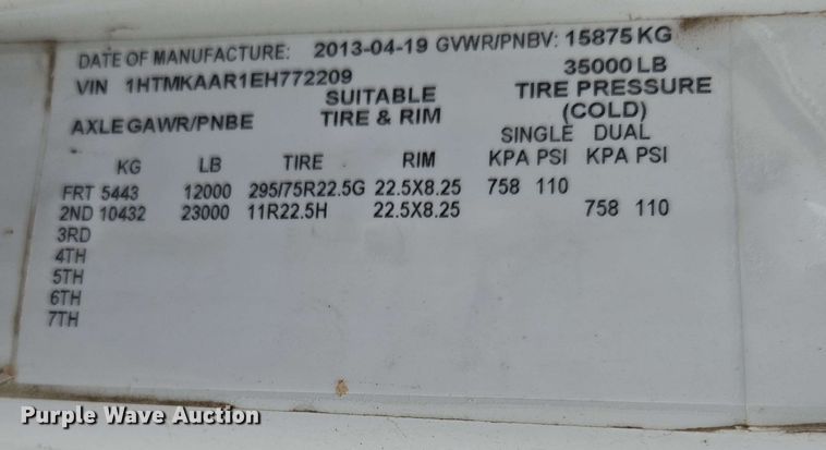 image for item DP6399 2014 International 4400 sewer jetter truck