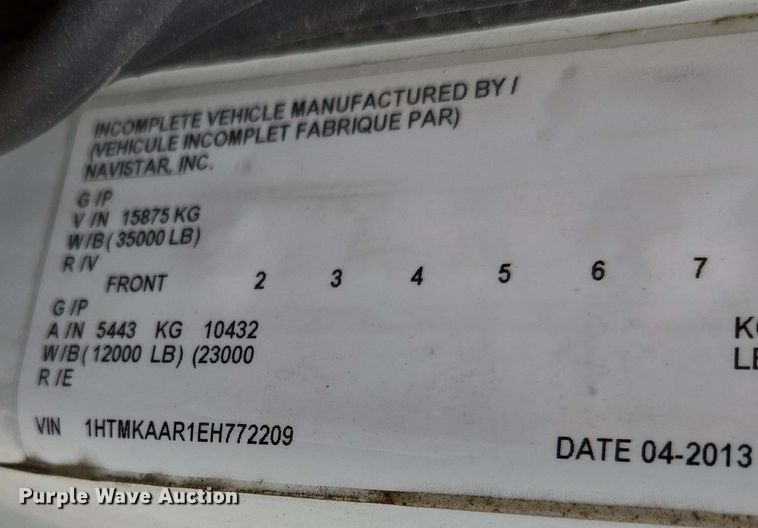 image for item DP6399 2014 International 4400 sewer jetter truck