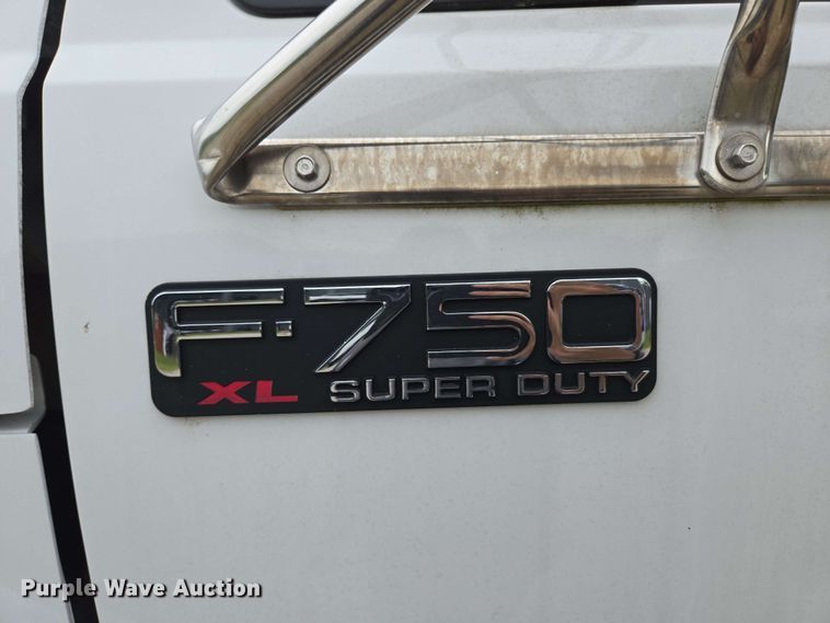 image for item DP6402 2011 Ford F750 Super Duty Ext. Cab dump flatbed truck