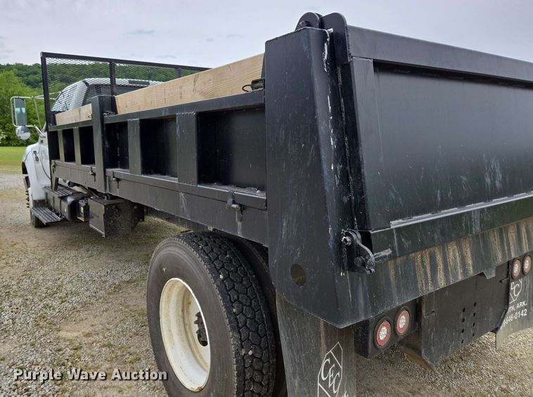 image for item DP6402 2011 Ford F750 Super Duty Ext. Cab dump flatbed truck