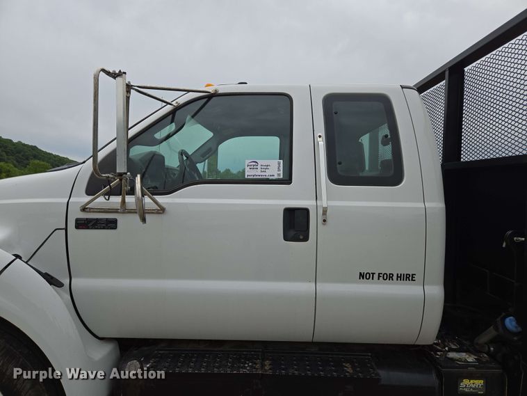 image for item DP6402 2011 Ford F750 Super Duty Ext. Cab dump flatbed truck