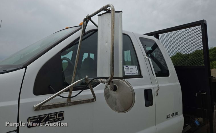 image for item DP6402 2011 Ford F750 Super Duty Ext. Cab dump flatbed truck