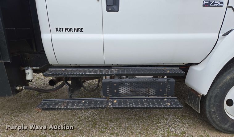 image for item DP6402 2011 Ford F750 Super Duty Ext. Cab dump flatbed truck