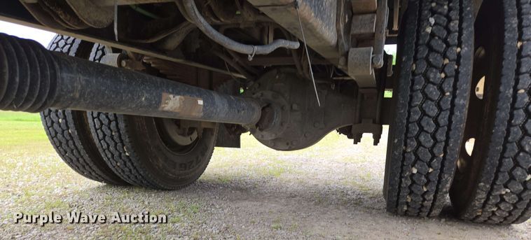 image for item DP6402 2011 Ford F750 Super Duty Ext. Cab dump flatbed truck