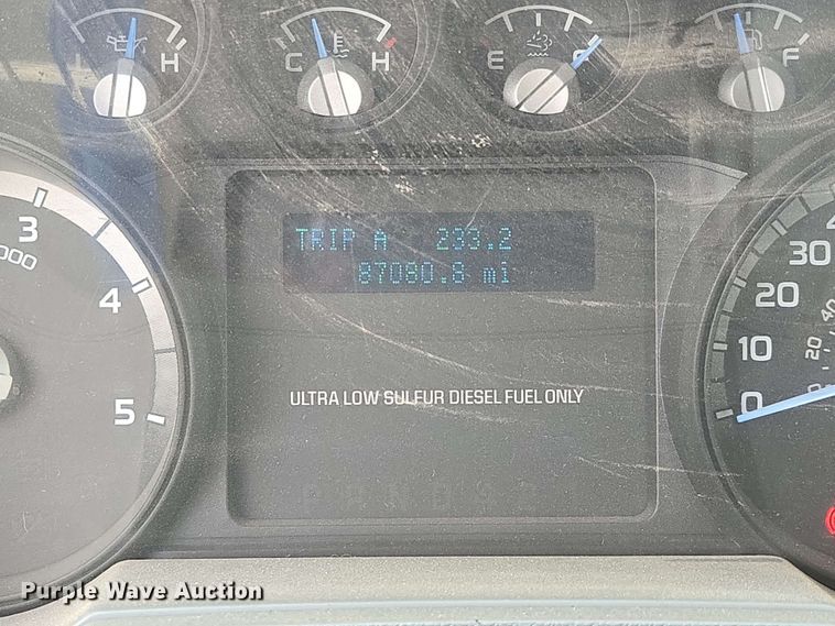 image for item DP6402 2011 Ford F750 Super Duty Ext. Cab dump flatbed truck