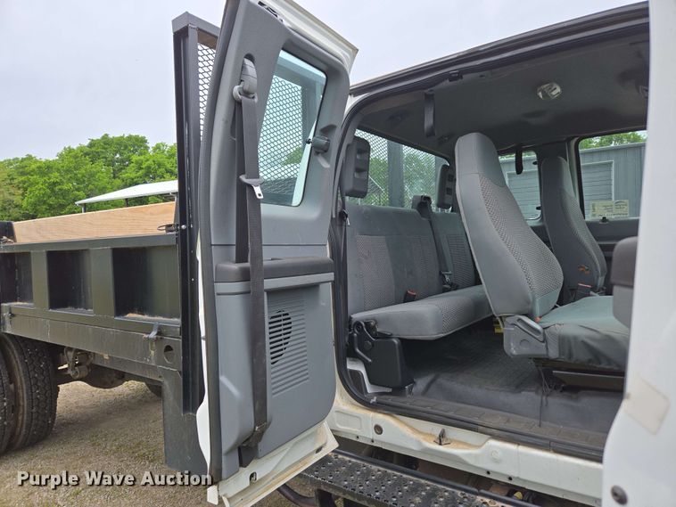 image for item DP6402 2011 Ford F750 Super Duty Ext. Cab dump flatbed truck