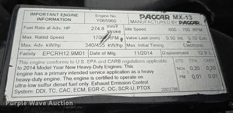 image for item DT4921 2015 Kenworth T680 semi truck